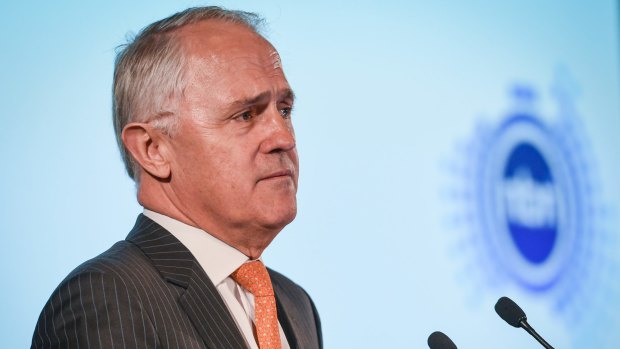 August 2015: then Communications Minister Malcolm Turnbull speaks   about the NBN Corporate Plan in Sydney.