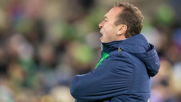 Canberra Raiders coach Ricky Stuart has been a constant presence on the sideline this year. 