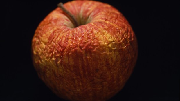 A bad apple: signs of deterioration are not always visible.