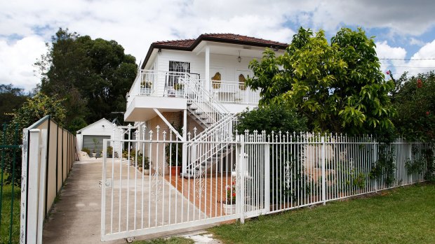 Police raids: The Fairfield house from the front.