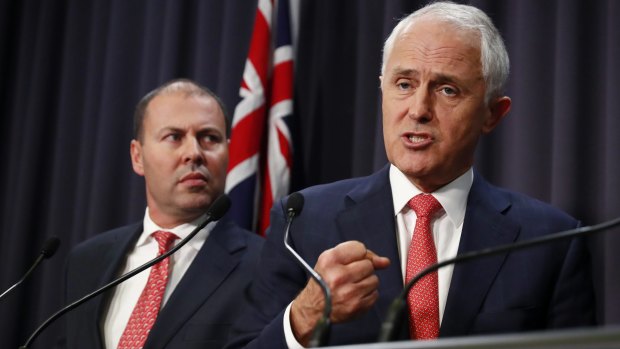 Energy and Environment Minister Josh Frydenberg and Prime Minister Malcolm Turnbull.