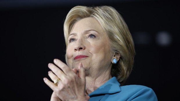 Democratic presidential candidate Hillary Clinton in California on Thursday. 