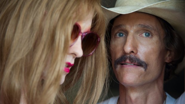 Jared Leto, left, and Matthew McConaughey in <i>Dallas Buyers Club</i>.