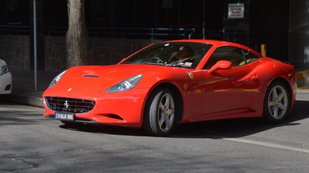 The seized Ferrari.