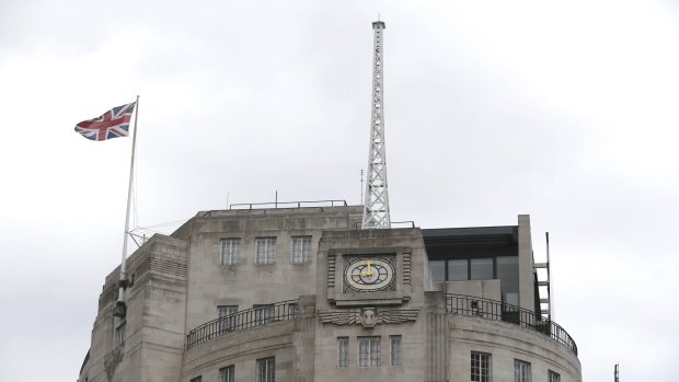 The BBC headquarters building in London. 
