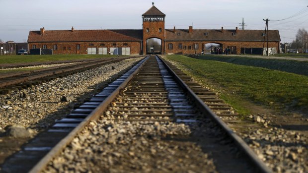 The former German Nazi extermination and concentration camp Auschwitz-Birkenau in Brzezinka, Poland. 