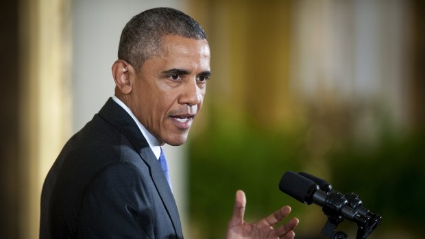 US President Barack Obama speaks at a news conference at the White House after the accord with Iran.