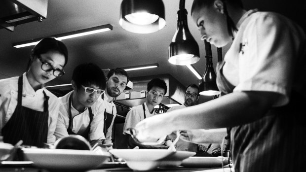 Martin Benn in his kitchen at Sepia Restaurant on Sussex St Sydney.