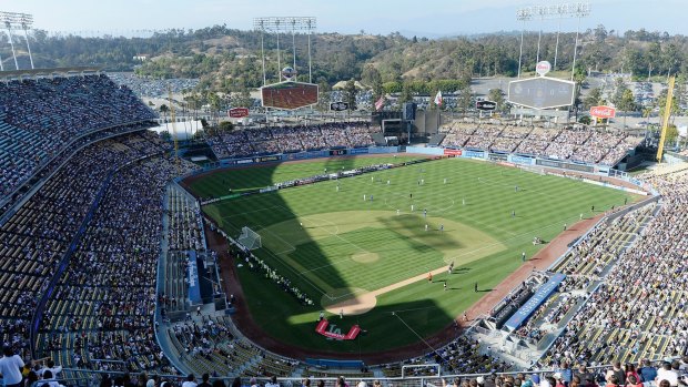 Dodger Stadium: one of the three big venues to get a drop-in cricket pitch under the plan.