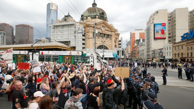 The GetUp! protests took part in major cities across the country.
