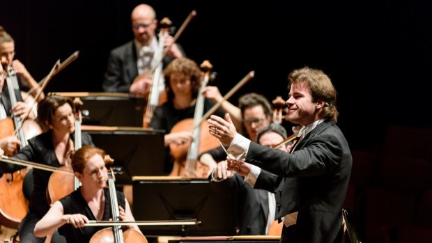 In charge: Jakub Hrusa leads the Melbourne Symphony Orchestra.