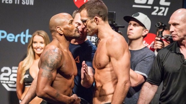 Even if Romero (left) beats Rockhold (right), he won't win the  interim middleweight title.