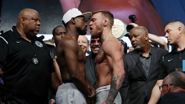 Not a chance: Australian boxing trainers think Conor McGregor has no chance of winning his fight against Floyd Mayweather.