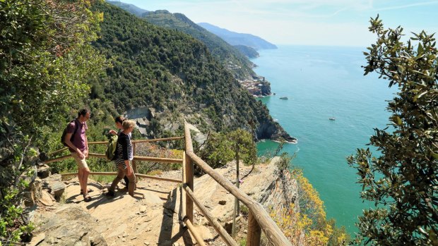 One of the hikes that links the five coastal towns along the Cinque Terre.