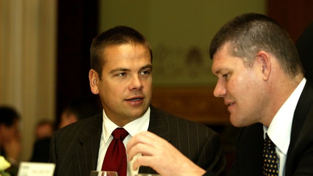 Lachlan Murdoch (left) holds 7.5 per cent of Ten and has formed an alliance with Bruce Gordon. James Packer still holds 7.7 per cent of shares. 