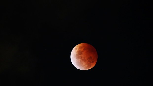 The 'Blood Moon' over Melbourne in October 2014 in Melbourne. 