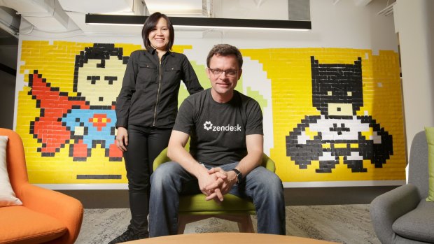 Zendesk vice president Amy Foo and managing director Brett Adam run the Melbourne office together.