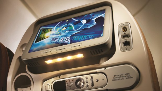 Singapore Airline's ntertainment system.