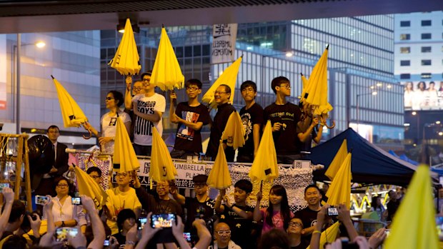 The 2014 Umbrella Movement occupied the streets of Hong Kong.