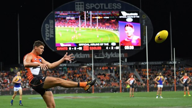 The Giants played in front of the lowest AFL finals crowd since World War I.