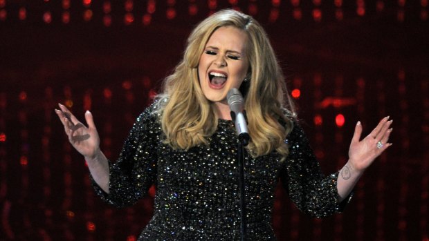 Adele performs during the 2013 Oscars at the Dolby Theatre in Los Angeles. 