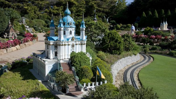 Miniature scenes from around the world fill the gardens in Cockington Green.