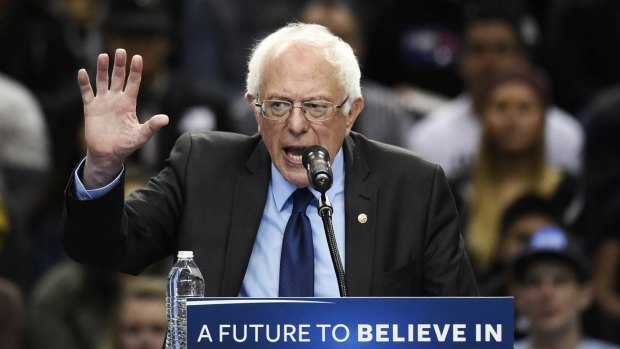 Democratic presidential candidate Bernie Sanders campaigning in Portland on Friday. 