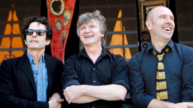 Original members Mark Hart, Neil Finn and Nick Seymour. 