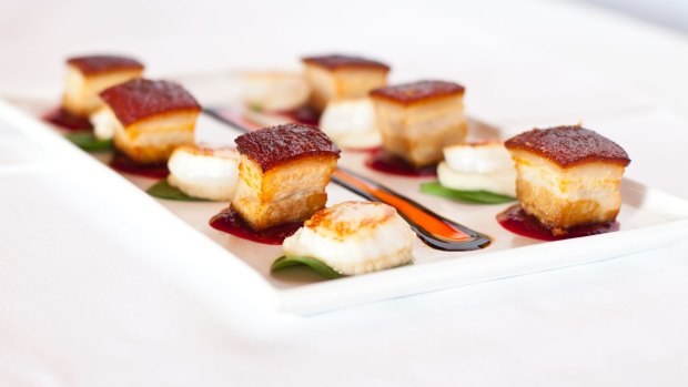Cairns pork belly with scallops.