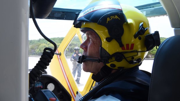 Chopper pilot Matt O'Brien says: "There's a lot to go through before the decision to put your crewman in any danger."