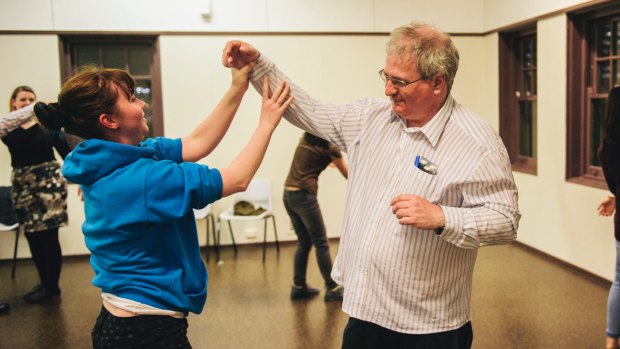 Canberra Times Journalist Ron Cerabona tries an improvisation class, with Phoebe Black.
