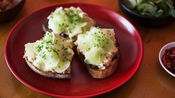 Eel on toast.