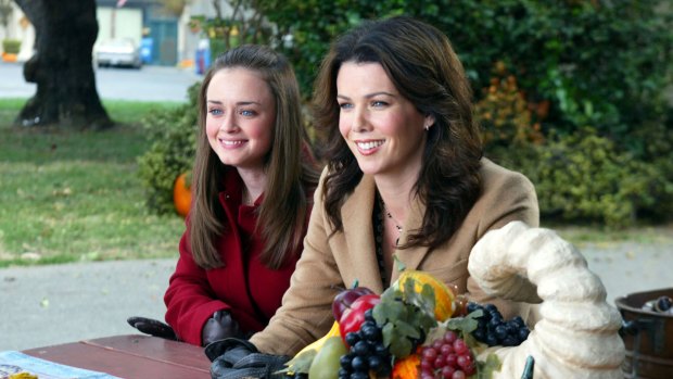 Alexis Bledel as Rory Gilmore and Lauren Graham as Lorelai Gilmore.