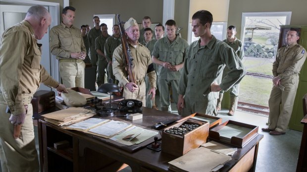 A scene from Mel Gibson's war drama <i>Hacksaw Ridge</i>, which stars Andrew Garfield and Vince Vaughn.