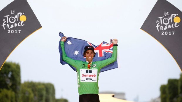 Michael Matthews was named the ACT male athlete of the year after winning the Tour de France green jersey.