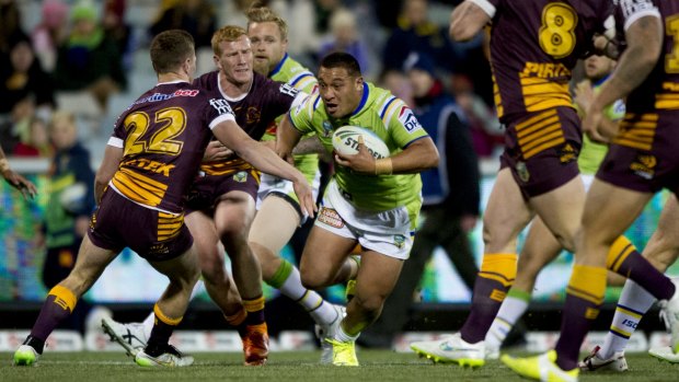 Josh Papalii laid on one of the biggest hits of the year against the Broncos.