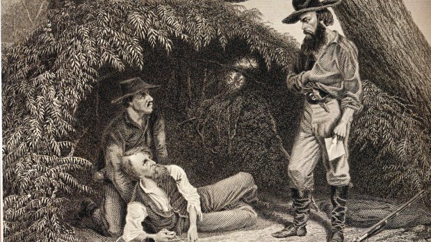 Starvation in a land of plenty. By Michael Cathcart. This illustration (1861) shows the dying Wills clasping his father's pocket watch, Burke, by contrast, is heroically robust and impeccably dressed- the famous pistol tucked prominently into his belt.