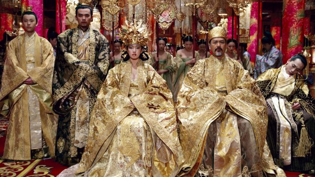 <i>The curse of the golden flower</i>, a film directed by Zhang Yimou. 
