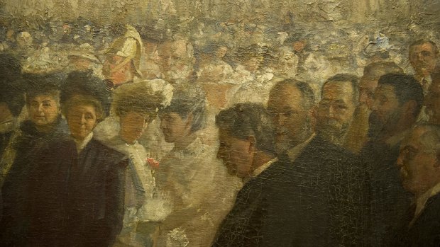 A close-up of Tom Roberts' Big Picture at the NGA.