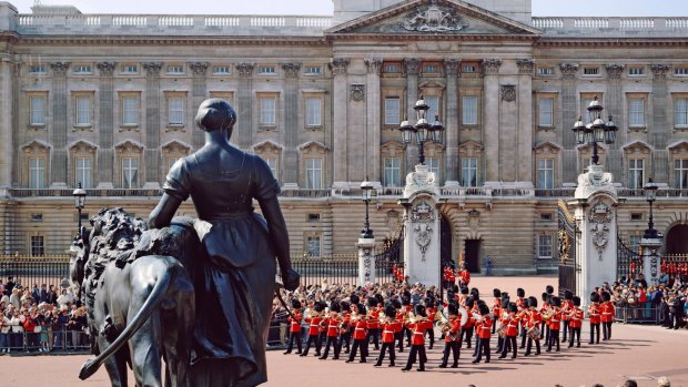 London: The Brits do military pomp at Buckingham Palace. 