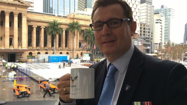 3 Elements Coffee founder and ex-serviceman Terry McNally launched the Allied brew in Brisbane on Tuesday.
