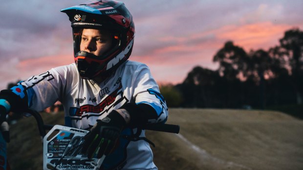 Portrait of BMX rider Harriet Burbidge-Smith who is making her comeback from two knee reconstructions at the BMX nationals in Brisbane this week