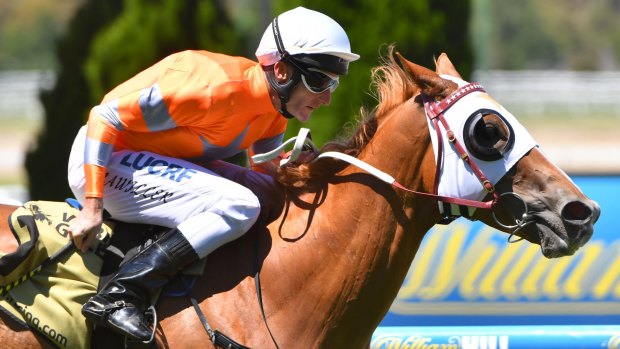 Fairytale: Brad Rawiller and Burning Front win easily at Moonee Valley.