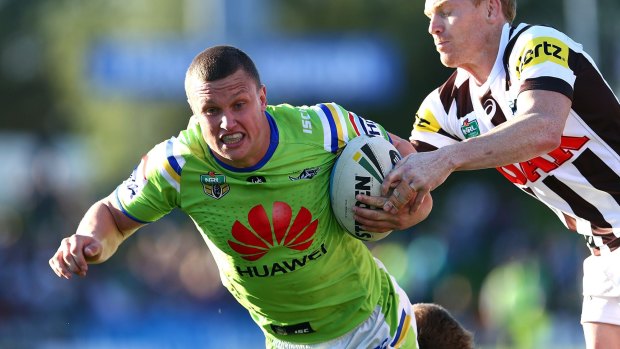 Jack Wighton was slapped with a grade two careless high tackle charge for his hit on Jamie Soward.