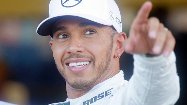 Mercedes driver Lewis Hamilton.