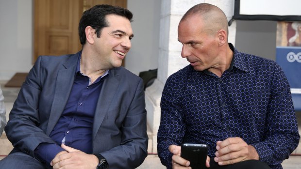 Varoufakis speaks with Greece's new Prime Minister Alexis Tsipras.
