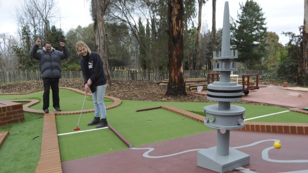 Canberra themed mini golf course at Weston Park, owned by Jason Perkins and managed by Cassandra Burgess.