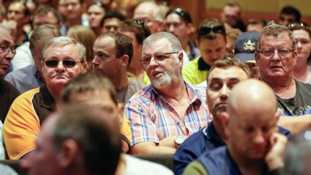 Sacked Queensland Nickel workers meet in Townsville.