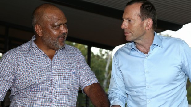 Noel Pearson and Tony Abbott in north-east Arnhem Land in September.