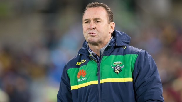Fine: Canberra Raiders coach Ricky Stuart found to be in breach of the NRL's guidelines.